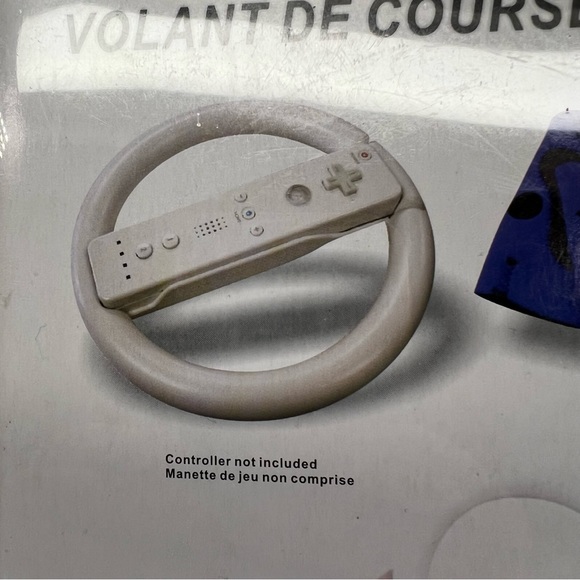 Racing Wheel With Gloves For Nintendo Wii Remote New C2 Tech - Picture 5 of 7